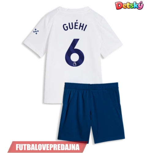 Lacne Dětský Futbalové dres Manchester City Marc Guehi #6 2026-27 Krátky Rukáv - Tretina (+ trenírky)